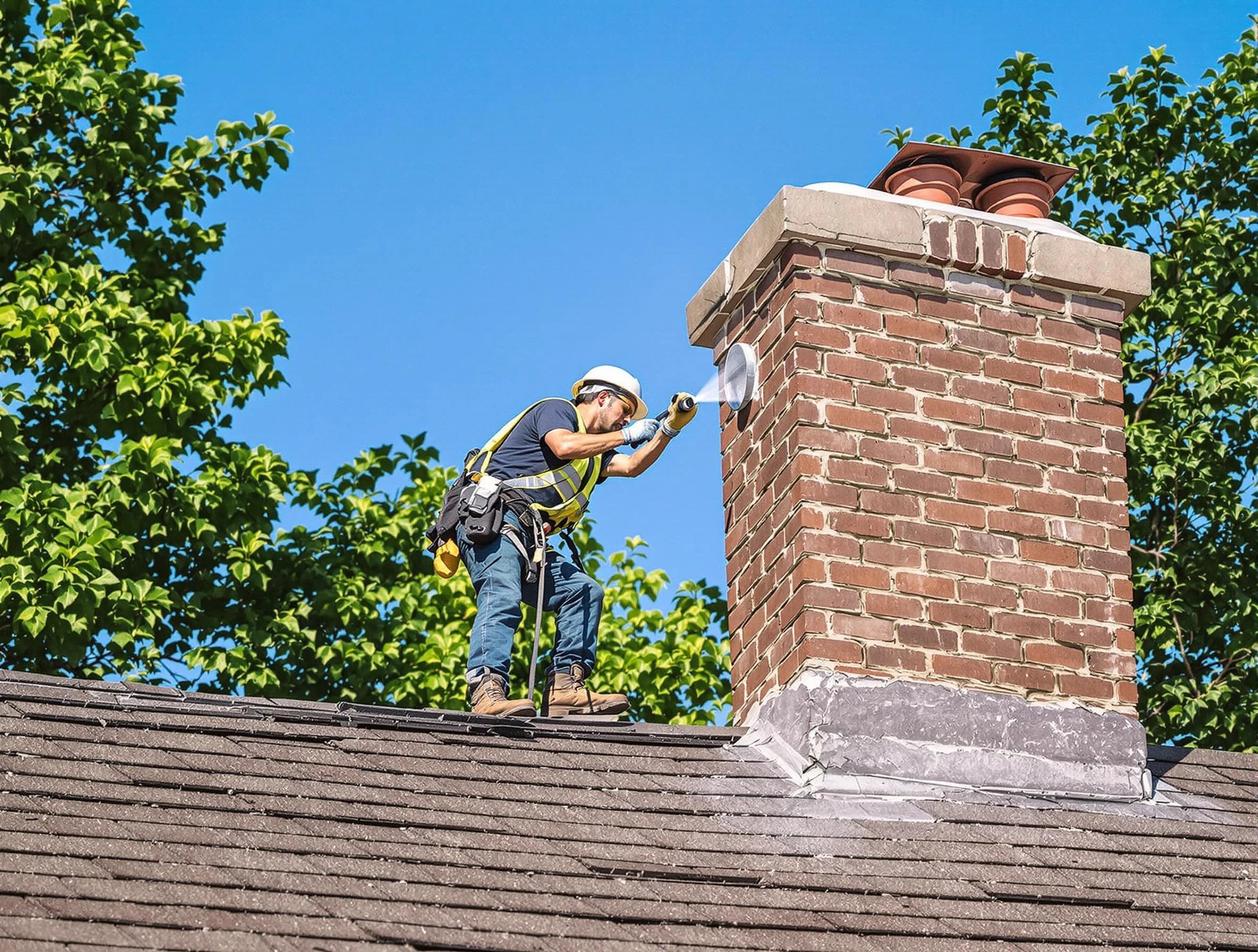 Linden Chimney Sweep performing an inspection with advanced tools in Linden, NJ