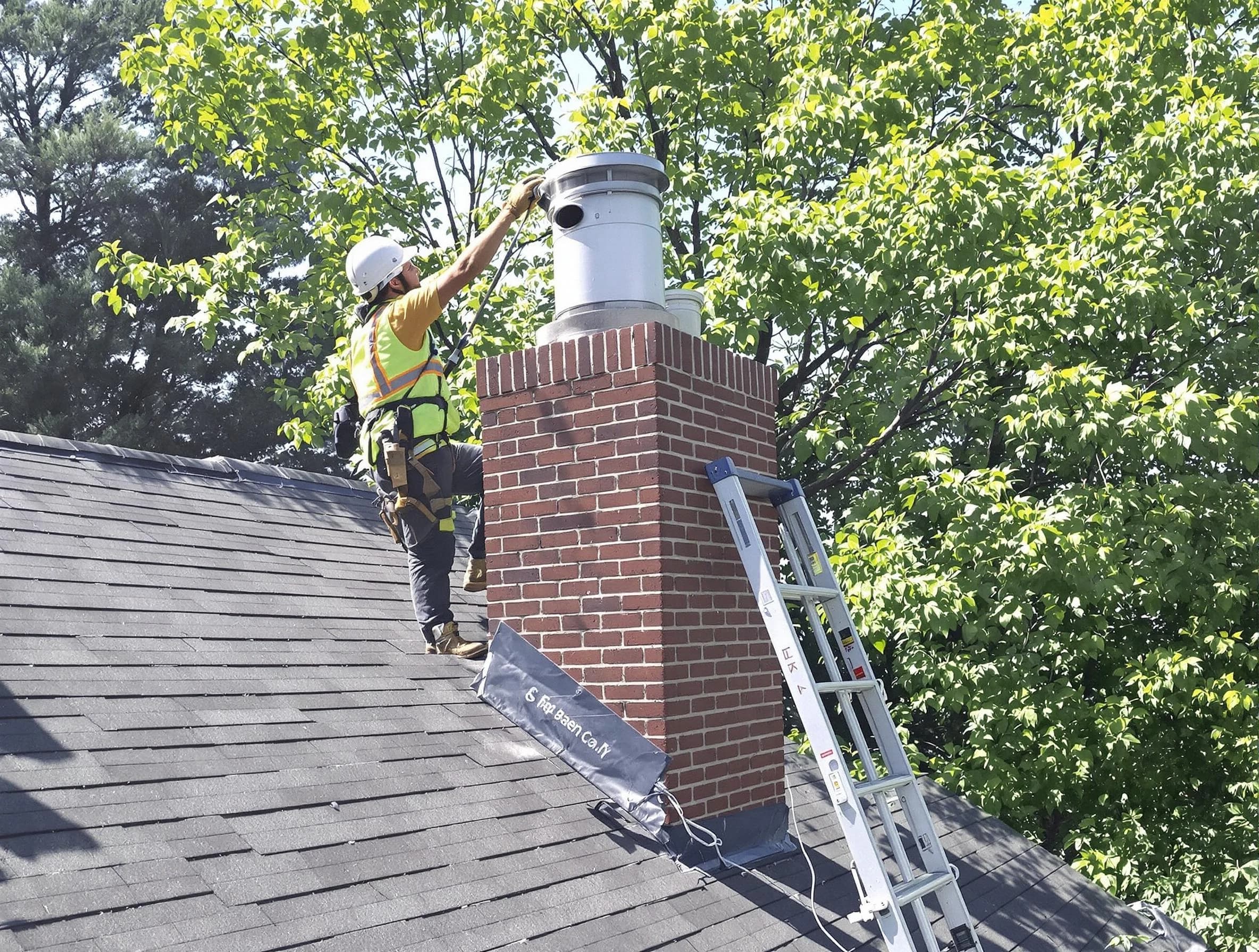 Chimney liner inspection by Linden Chimney Sweep in Linden, NJ
