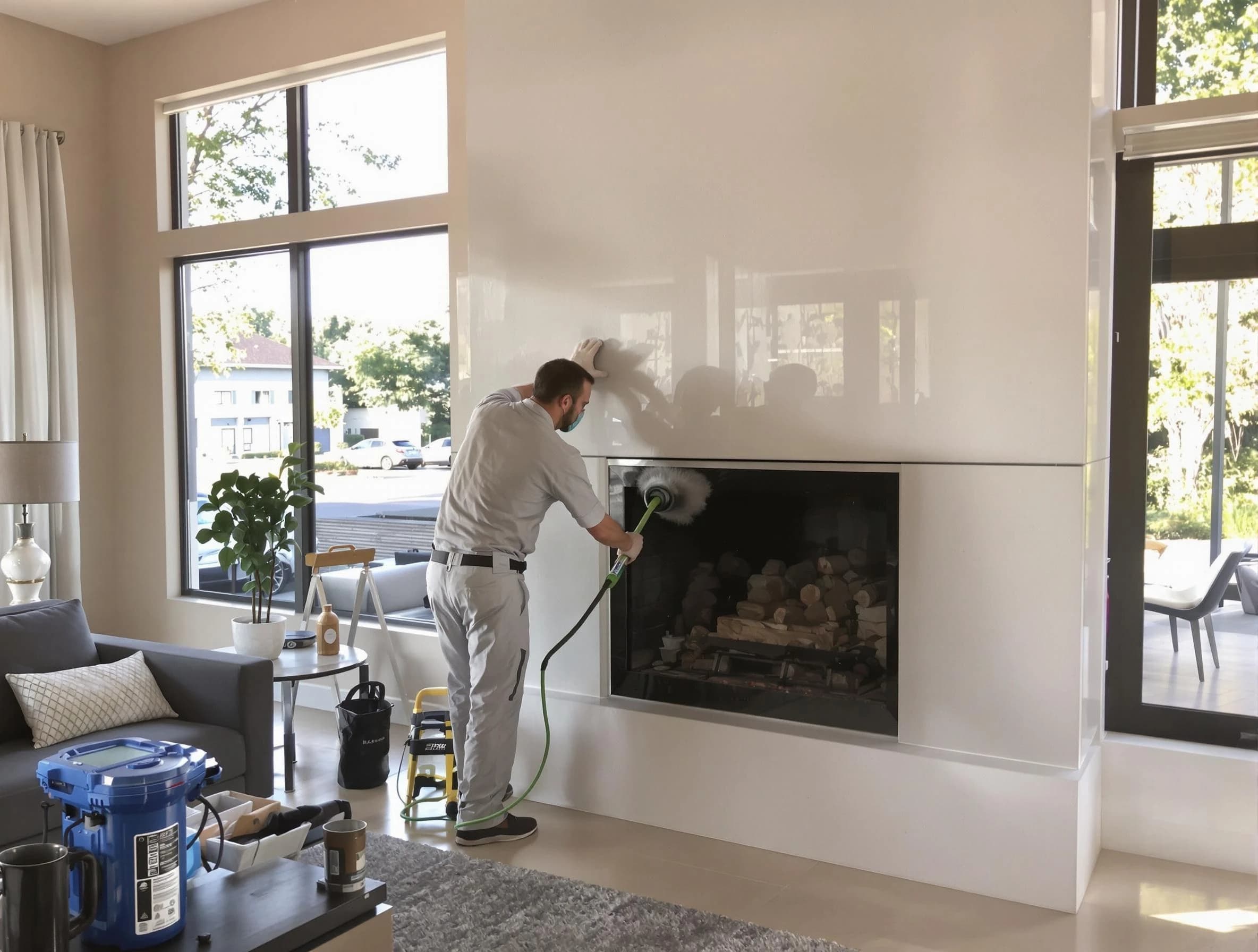 Linden Chimney Sweep performing thorough soot removal in Linden, NJ