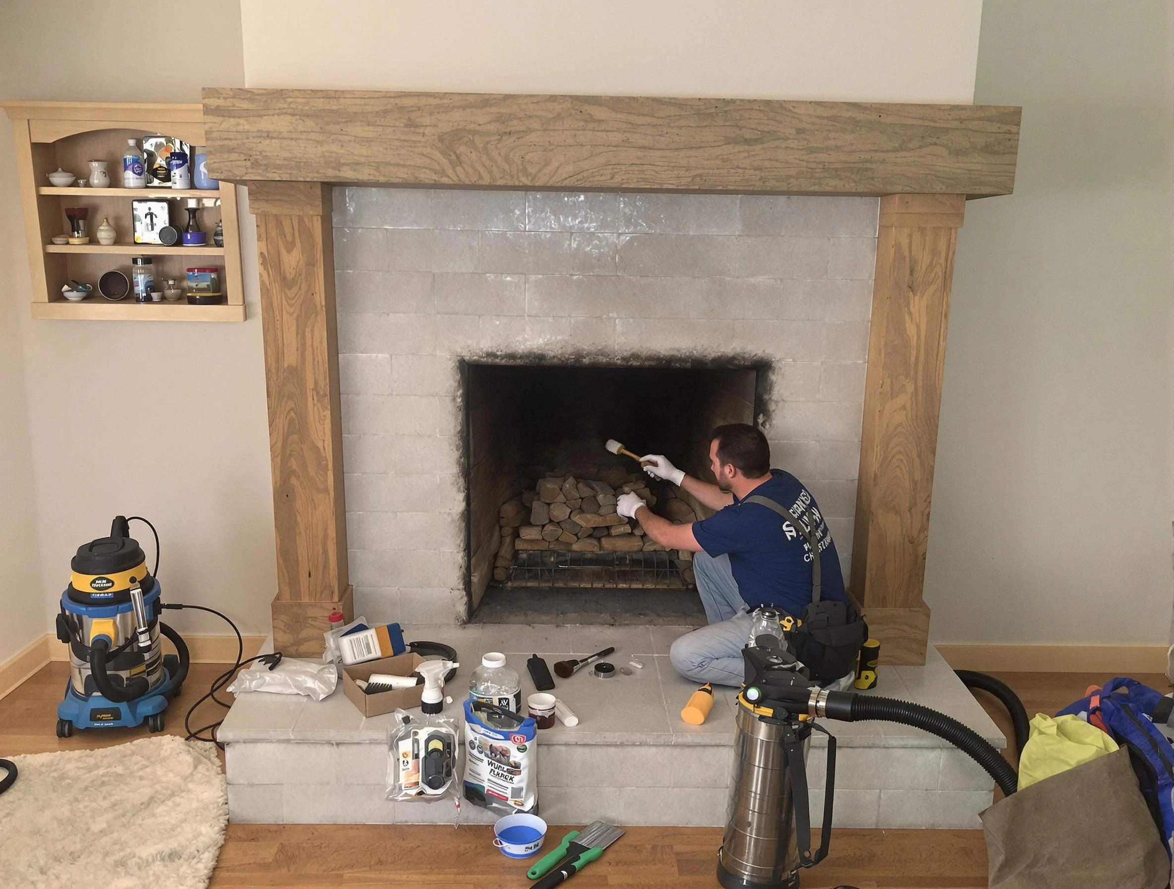 Detailed creosote removal process by Linden Chimney Sweep in Linden, NJ