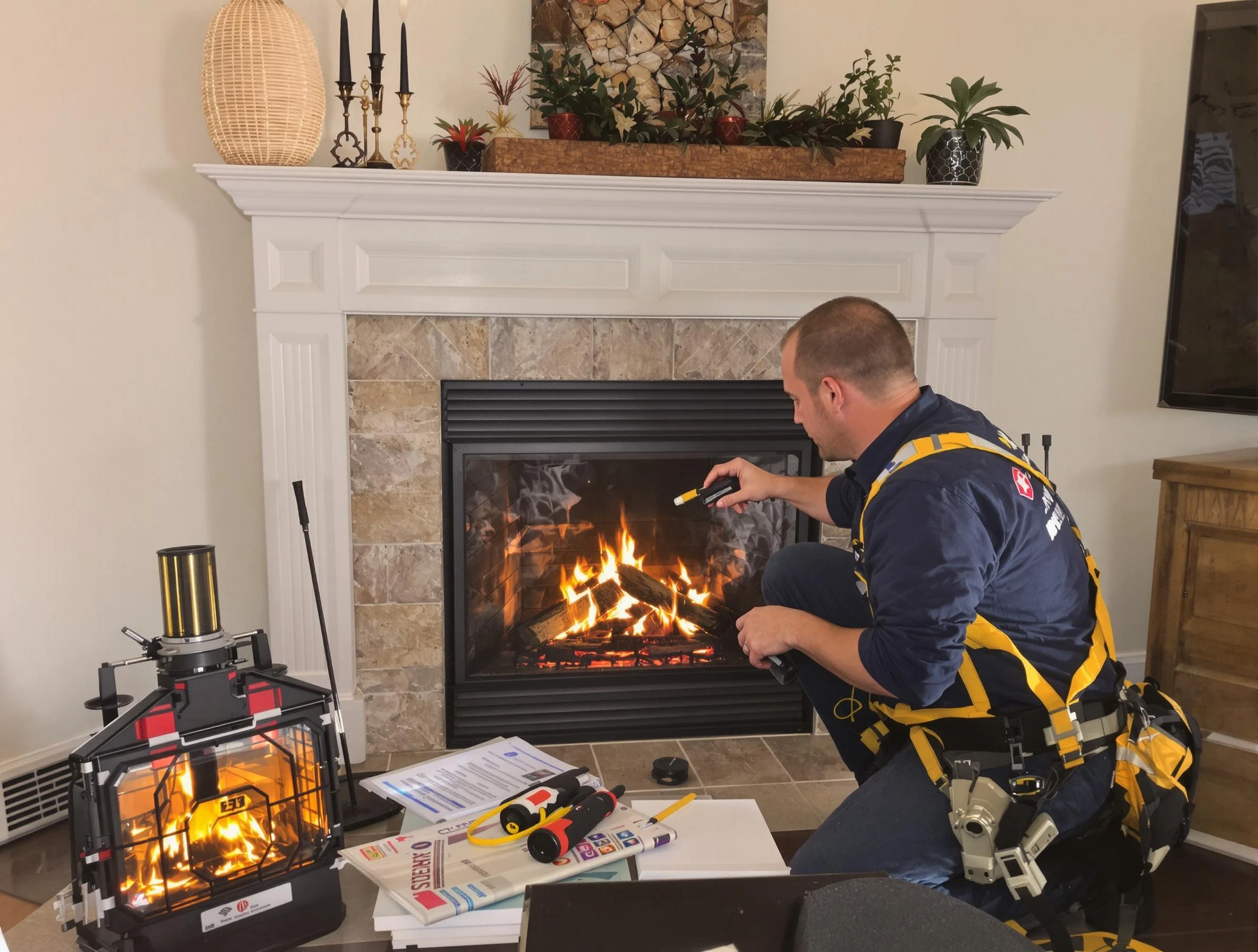 Safety-focused fireplace inspection by Linden Chimney Sweep in Linden, NJ